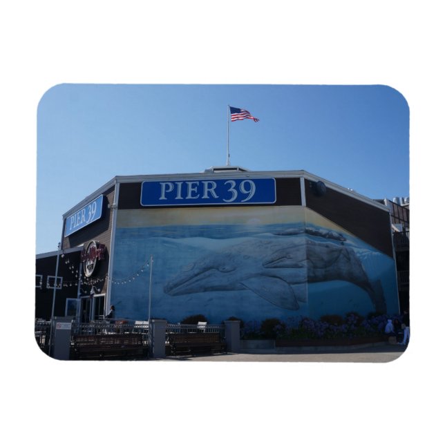 San Francisco Pier 39 Whale Mural Magnet (Horizontal)