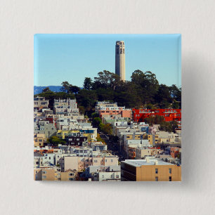 san francisco pioneer park 15 cm square badge