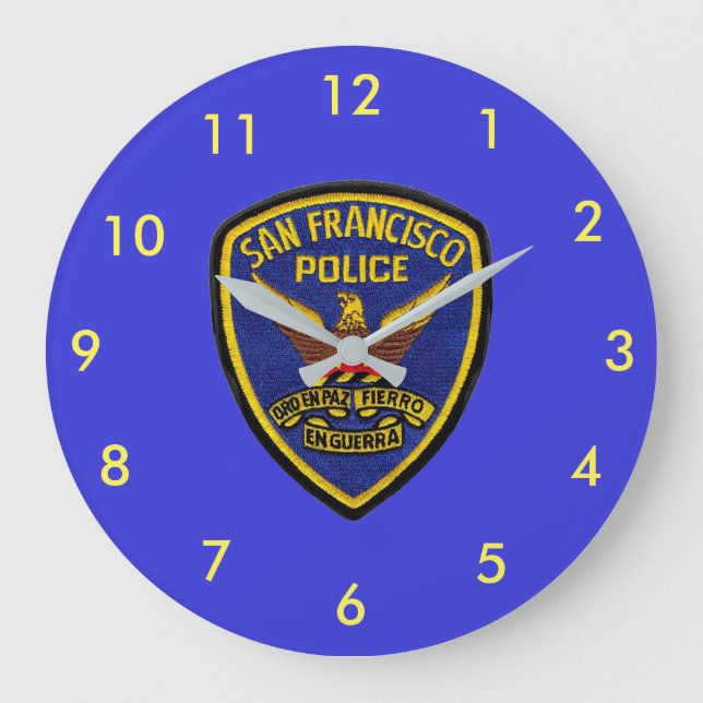 San Francisco Police Lsrge Round Clock (Front)