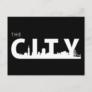 San Francisco Postcard Black