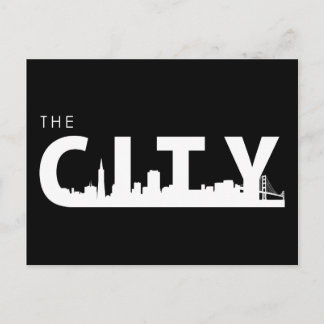 San Francisco Postcard Black