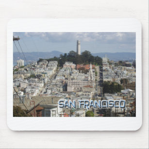San Francisco Postcard Style Mouse Pad