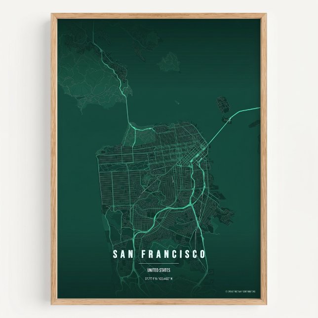 San Francisco Print Map Wallart Poster Gift (Creator Uploaded)