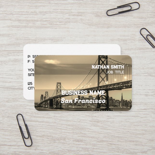 San Francisco Retro Business Card (Front/Back In Situ)