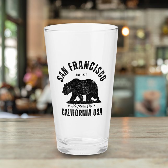 San Francisco Retro California Travel Glass (Creator Uploaded)