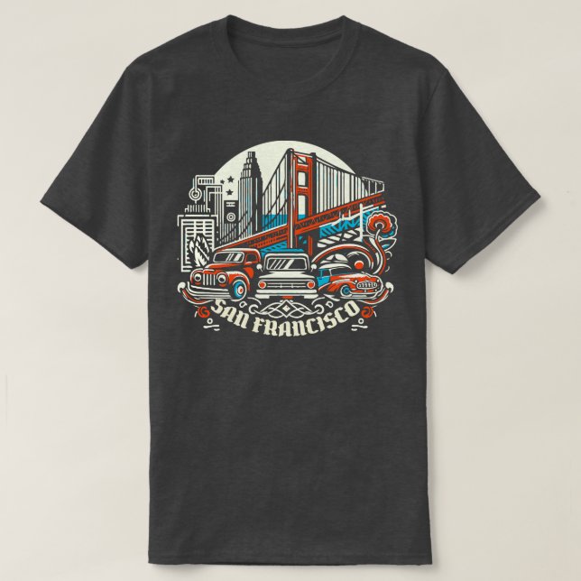 San Francisco retro Style T-Shirt (Design Front)