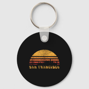 San Francisco Retro Sunset Shirt Cool Vintage Vaca Key Ring