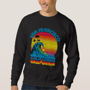 San Francisco Retro Throwback Surf & Beach Souveni Sweatshirt