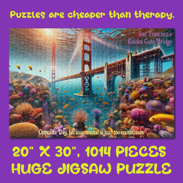 San Francisco’s Golden Gate Bridge Underwater Jigsaw Puzzle (Creator Uploaded)