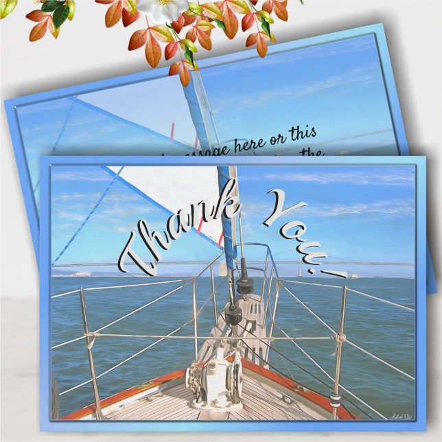 San Francisco Sailing Thank You 0869 Card (Creator Uploaded)