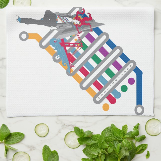 san francisco scene tea towel (Folded)