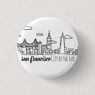 San Francisco Skyline 3 Cm Round Badge