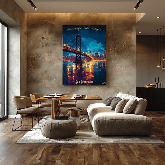San Francisco Skyline at Dusk Poster – Romantic (Creator Uploaded)