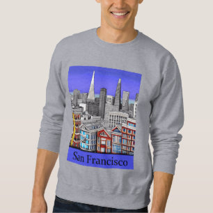 San Francisco Skyline Coloured Line Art Sweatshirt