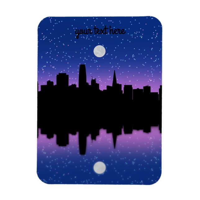 San Francisco Skyline Drawing #1 Magnet (Vertical)