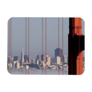 San Francisco Skyline from Golden Gate Bridge. Magnet
