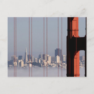 San Francisco Skyline from Golden Gate Bridge. Postcard