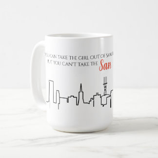 San Francisco Skyline Girl Quote Mug