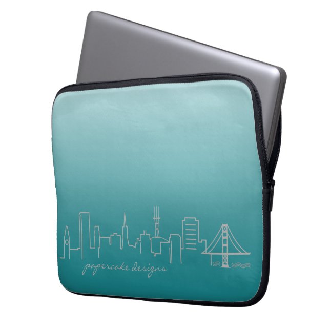 San Francisco Skyline Laptop Sleeve 13 inch (Front Left)