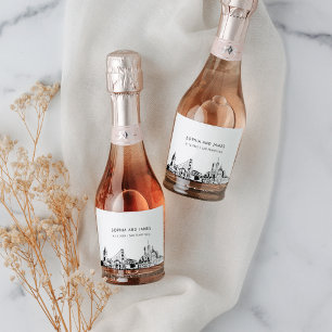 San Francisco Skyline Mini Sparkling Wine Label