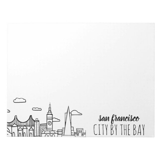 San Francisco Skyline Notepad (Front)