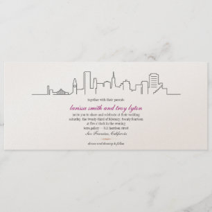 San Francisco Skyline Wedding or Dinner Invitation