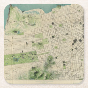 San Francisco Square Paper Coaster