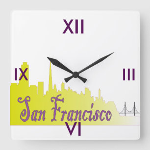 San Francisco Square Wall Clock