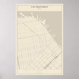 San Francisco Street Map Poster