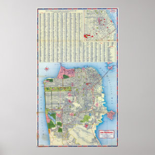 San Francisco Street Map Poster