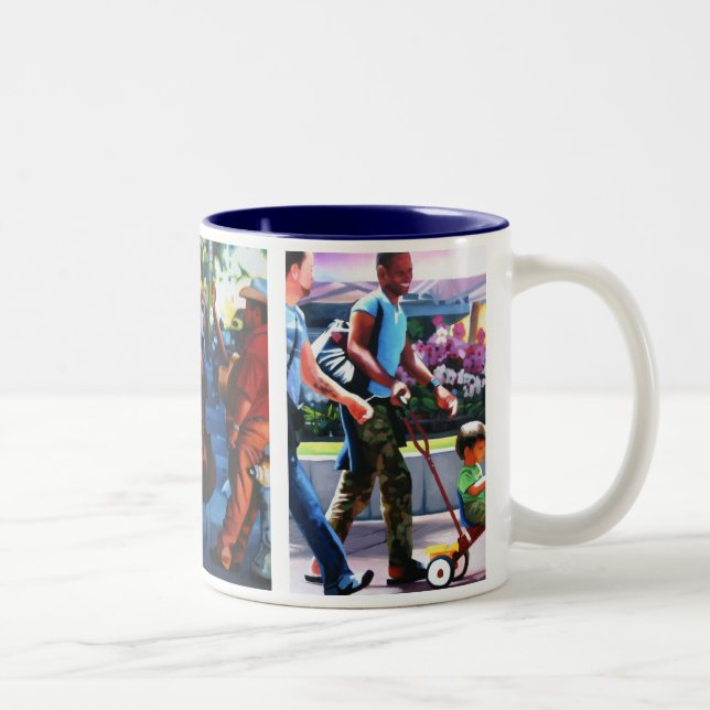 San Francisco Street Scene Two-Tone Coffee Mug (Right)
