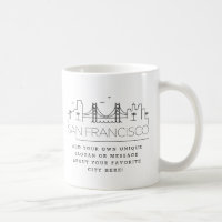 San Francisco Stylised Skyline | Custom Slogan