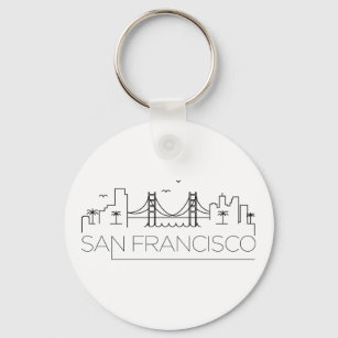 San Francisco Stylised Skyline Key Ring