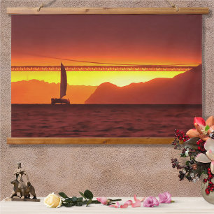 San Francisco Sunset 1124 Hanging Tapestry