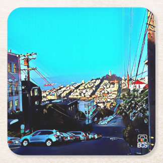 San Francisco Telegraph Hill Paper Coaster