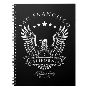 San Francisco The Golden City California Vintage Notebook