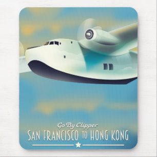 San Francisco to Hong Kong by clipper Mouse Pad