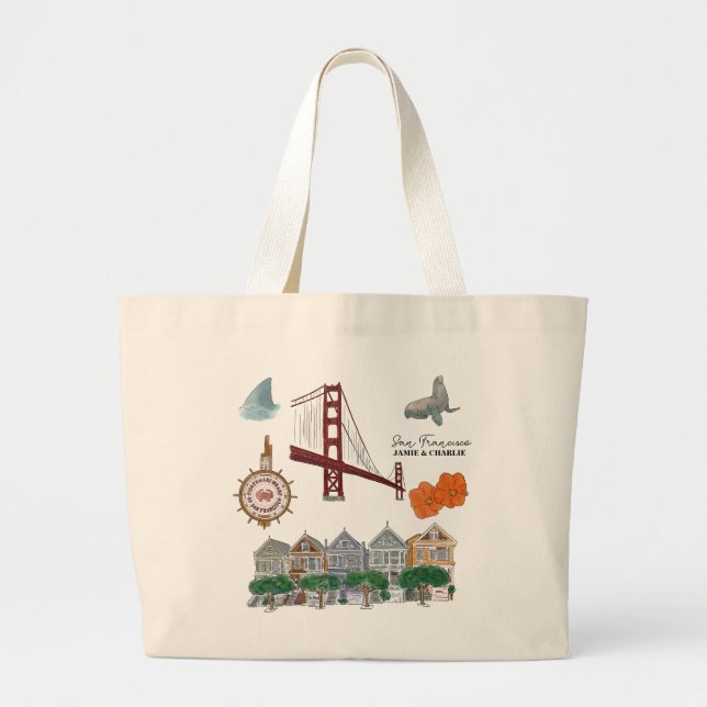 San Francisco Tote Welcome Wedding Bag  (Front)