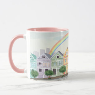 San Francisco Townhouses Rainbow Mug