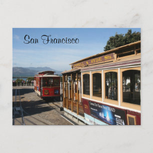 san francisco trams postcard