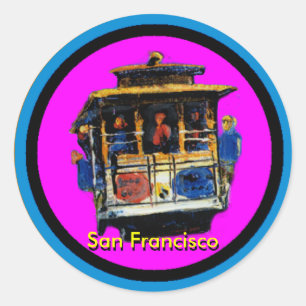 San Francisco Trolley Classic Round Sticker
