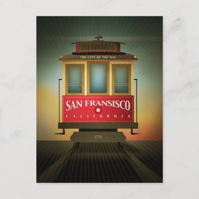 San Francisco Trolley Postcard (Front)