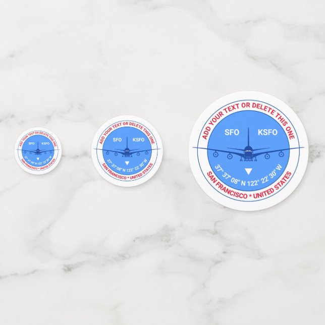 San Francisco, United States, Customisable Festive Confetti (Fronts)