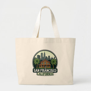 San Francisco Urban and Natural Harmony- Large Tote Bag