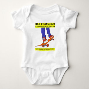 San Francisco, USA Skate Baby Bodysuit