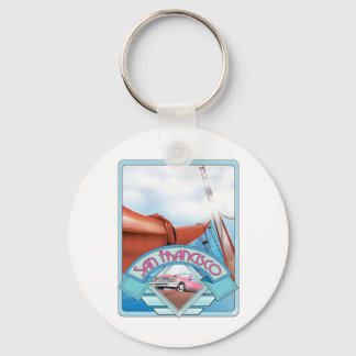 San Francisco, USA, travel poster Key Ring