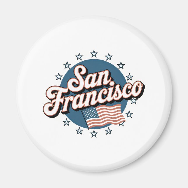 San Francisco USA vintage Magnet (Front)