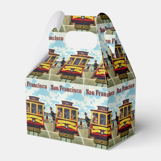 San Francisco USA Vintage Travel favour box (Front Side)
