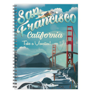 San Francisco Vacation travel poster Notebook