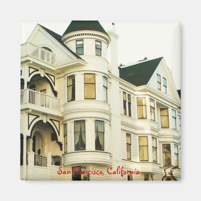 San Francisco Victorian House Magnet (Front)